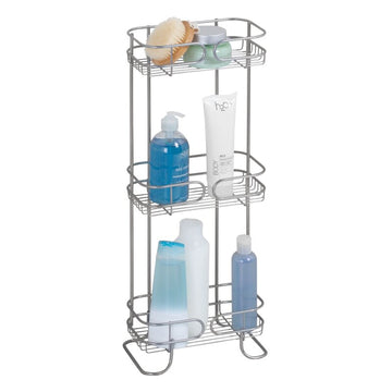 Mothe Metal Silver Freestanding Shower Shelf